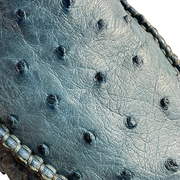 Genuine Aldo Brue Blue Genuine Walking Pillow Ostrich Driving Shoes Size 10 main image 5